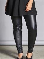 Studio - SARA Leggings med skind look, Sort